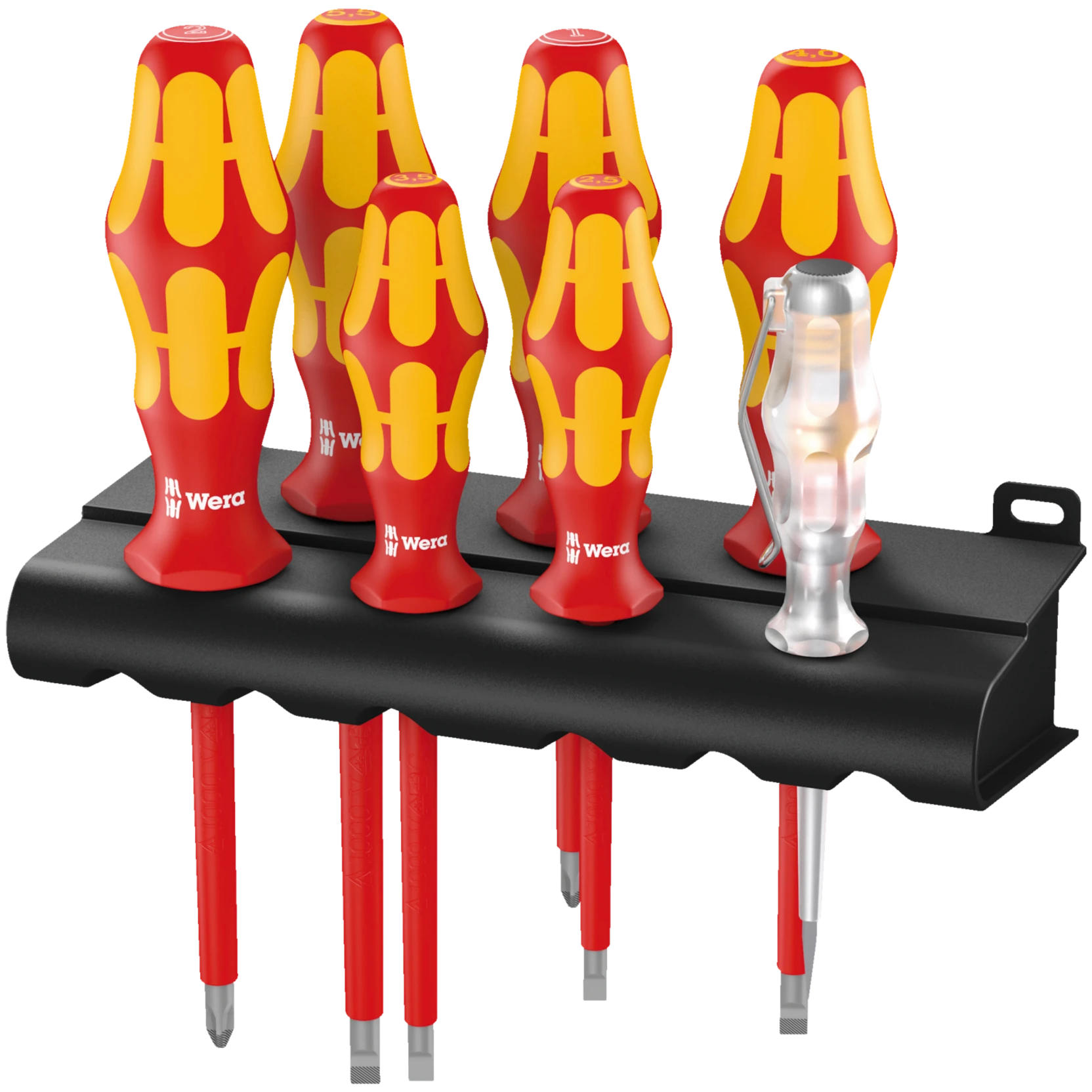 160 i/7 Rack Screwdriver set Kraftform Plus Series 100, single-pole phase tester and rack (05006147001)